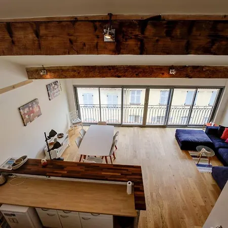 Top Floor Duplex Apt/rooftop Views/mins To Beach 昂蒂布